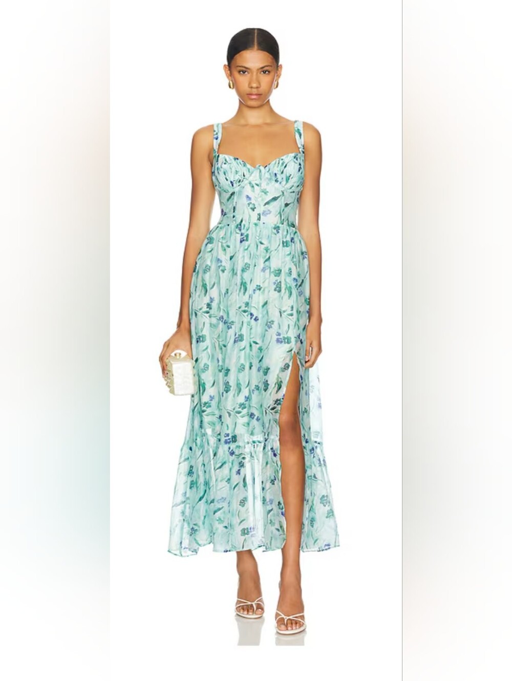 NWOT! ASTR Formal Garden Party Anthro Women's Kelby Corset Fall Maxi Dress Small